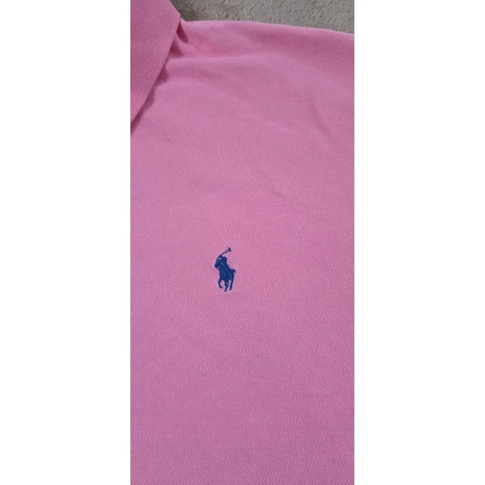 Polo Ralph Lauren Polo Shirt Men Size Large Pink Short Sleeve EUC